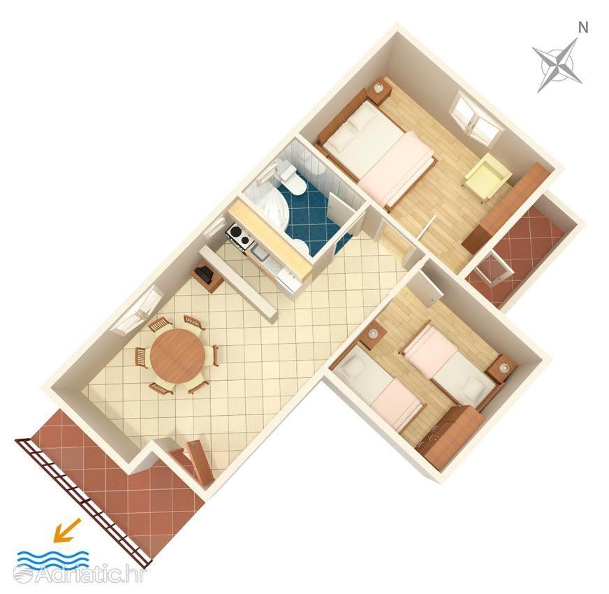 Zora Appartement Seget Vranjica Buitenkant foto